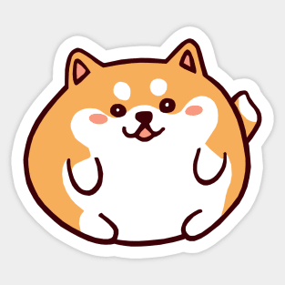 Round Chonk Shibe Sticker